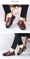 Zapatos de Cuero para Hombres de Primavera Zapatos Formales de Negocios Casuales con Suela Gruesa - details 13