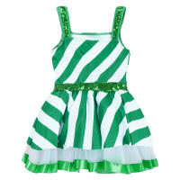 Traje de baile de Navidad para niñas, vestido tutú de ballet con bastón de caramelo a rayas, leotardo gimnástico para patinaje artístico, ropa de baile para fiestas navideñas - details 4