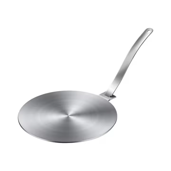 Difusor de placa de inducción plateado, rendimiento de almacenamiento de calor, placa de conducción de calor de acero inoxidable, herramienta de cocina - 1