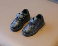 Zapatillas de deporte antideslizantes para niño y niña, zapatos informales de cuero, versátiles, a la moda, color blanco, para correr, para primavera y otoño - details 8