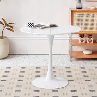 Mesa redonda blanca para cocina, comedor, sala de estar, muebles de estilo nórdico moderno, balcón pequeño, 80/110 - details 5