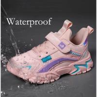Zapatos deportivos para niños, zapatillas cómodas para correr al aire libre, impermeables, tenis infantiles, antideslizantes, color rosa - details 6