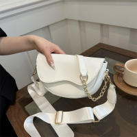 Bolso de hombro con doble correa para mujer, bolso cruzado de cuero PU versátil, moda informal de Color sólido - details 18