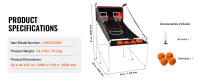 SucceBuy Juego de Arcade de Baloncesto Plegable, Deporte de Interior para 2 Jugadores, Marcador electrónico, Bomba de Inflado, para niños y Adultos - details 5