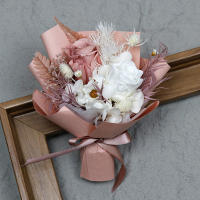 Día de San Valentín Día de la Madre rosas reales con caja de regalo Mini ramo de flores eternas - details 6