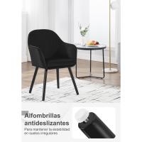 Silla de Comedor Estilo Vintage Juego de 1, Silla Cocina, Silla Nordica con Respaldo y Reposabrazos, Tela Pana, Estructura de Madera, Sillas para Tocador, Escritorio, Crema, EZS26cm-1 - details 86