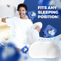 Almohada ortopédica para hombre y mujer, Micro Airballs, nubes redondas, cintura, Color sólido - details 1