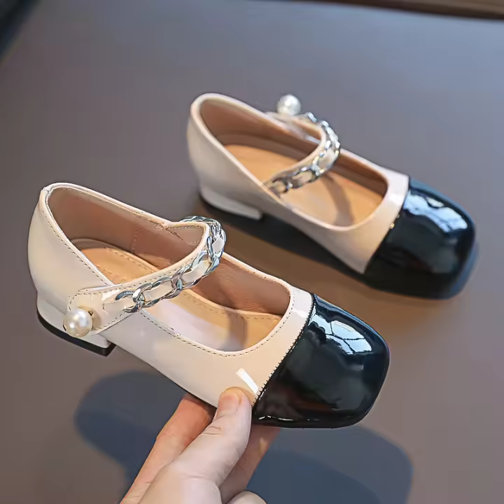 Estilo extranjero niña bebé niños princesa zapatos zapatos de cuero - 1