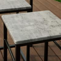 Juego de Mesa Comedor Conjunto de Mesa Alta de Bar con 4 Taburetes y 1 Mesa Gris - details 3