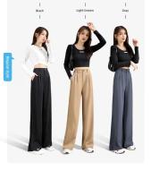 Pantalones Casuales de Pierna Ancha y Cintura Alta para Mujer Primavera-Verano 2025 - details 11
