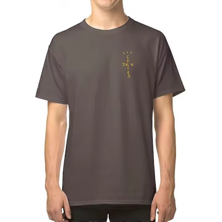 Camiseta de Moda para Hombres Travis Scott Material de Algodón Diseño de Cactus Jack - 1