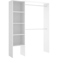 Armario Vestidor Abierto con cuatro estantes - Blanco - 187x140/110x40 cm - details 4