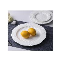 Juego de Platos de Carga de Porcelana Blanca Empresada 3pcs 6+8+10 pulgadas - details 9