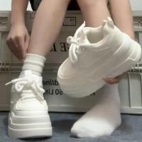 Zapatillas transpirables de moda para mujer estilo sual con cordones de cinturón grueso - details 6