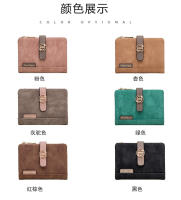 【Gran capacidad multicapa】 2025Nueva cartera corta plegable mate para mujer Diseño de nicho Cartera de estudiante de moda simple Tarjetero Color sólido - details 3