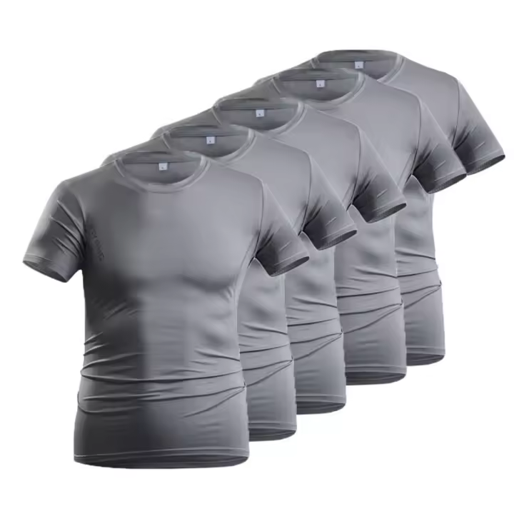 Camisetas deportivas de manga corta para hombre de secado rápido, ligeras y transpirables en varios colores, tallas M-5XL - 1