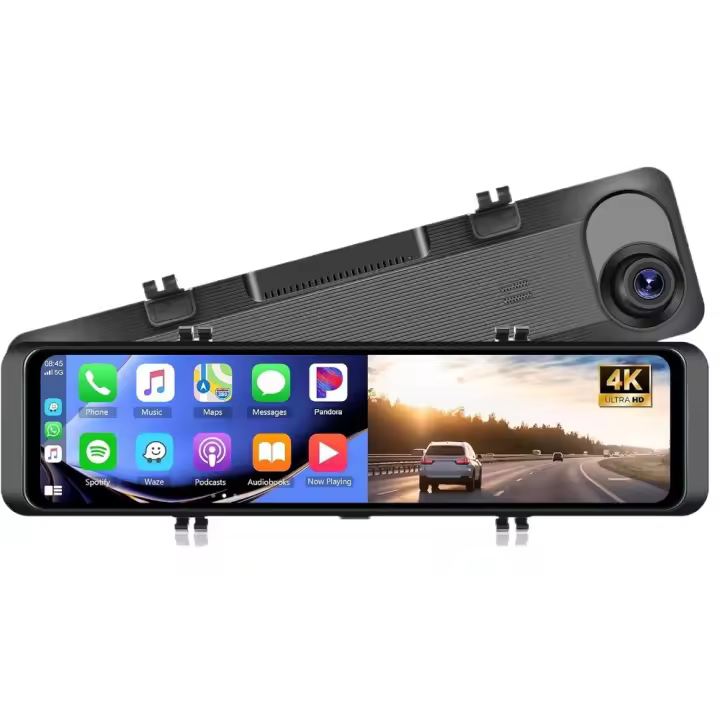 Coche Dash CAM Cámara,11.26 Pulgadas Pantalla Táctil Radio Coche Monitor CarPlay Android Auto - 1