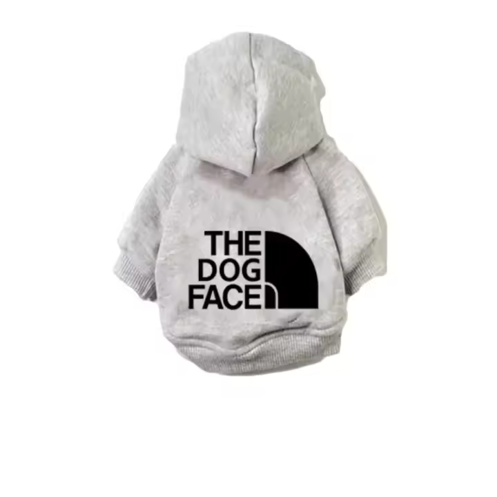 Sudadera con capucha para perros pequeños y grandes, abrigo de viento con cara de perro, chaqueta de Bulldog Francés, ropa cálida - 1
