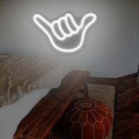 Shaka-señal de neón con gesto de mano, decoración artística alimentada por USB LED para el hogar, oficina, Hotel, Bar, cafetería, boda, fiesta de cumpleaños, No requiere batería - details 0