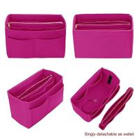 HHYUKIMI-organizador de maquillaje, bolsa con inserción de fieltro para bolso, bolso interior de viaje, cosmético portátil, apto para varias marcas de bolsos - details 8