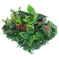 Panel de pared de plantas artificiales DIY, hoja de planta de arce de simulación realista duradera, alfombra de eucalipto Artificial verde de 25x25cm - details 14
