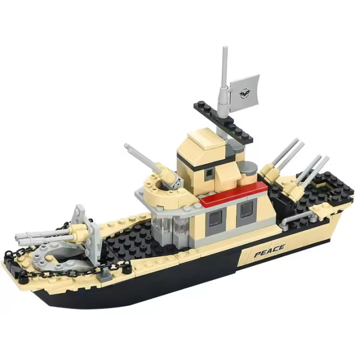 Bloques de construcción de barco de guerra de la Marina de Guerra para niños, juguete de construcción de buque de guerra de la Guardia naval militar, Amy, modelo de barco para niños - 1
