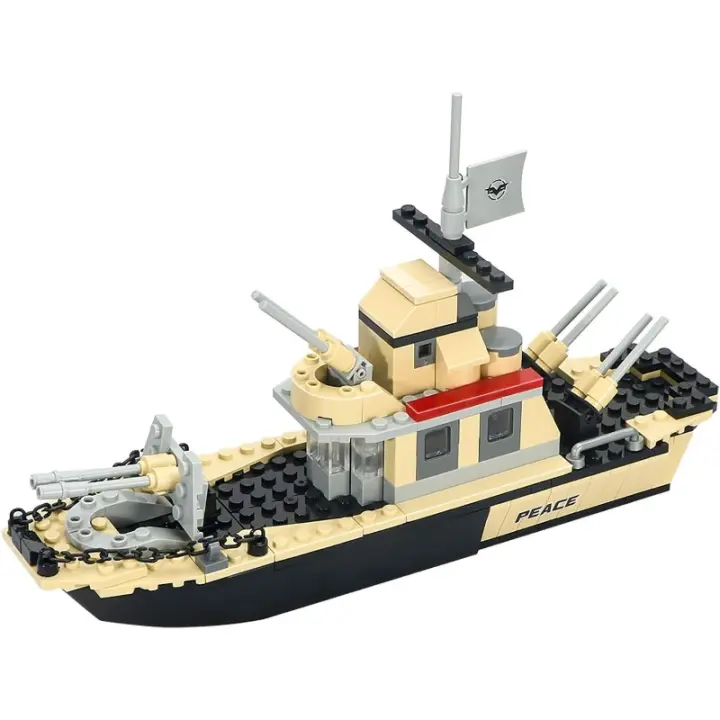 Bloques de construcción de barco de guerra de la Marina de Guerra para niños, juguete de construcción de buque de guerra de la Guardia naval militar, Amy, modelo de barco para niños - 1