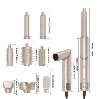 Nuevo producto, peine de aire caliente de alta velocidad plegable todo en uno, secador de pelo de iones negativos, rizador, rollo recto, secador de pelo de doble propósito - details 13