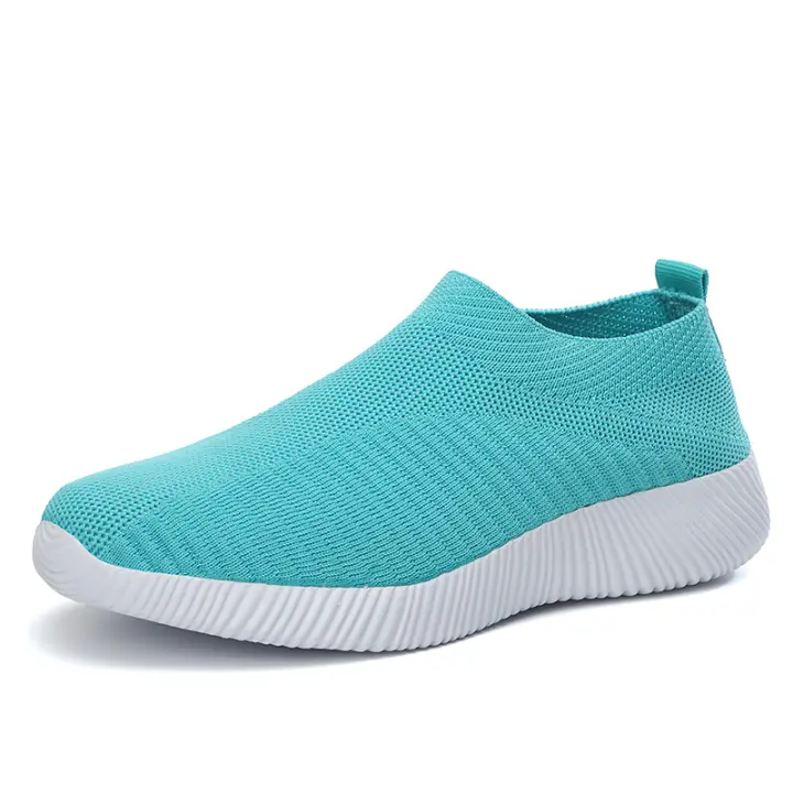 Zapatos para caminar para mujer, zapatillas de calcetín a la moda, mocasines cómodos y transpirables, zapatos informales antideslizantes - 1