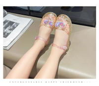 Zapatos de gelatina bolsa cabeza Velcro zapatos de playa amor bebé suela suave zapatos de cristal. - details 1