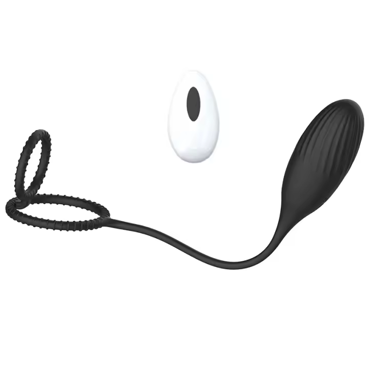 3 en 1 masajero de próstata vibrando anillo de polla enchufe anal con mini bala estimulador de la piel control remoto juguetes sexuales masculinos 18+ - 1