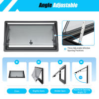 Ventana de Camión RV de Doble Acrílico Marco Exterior de Aluminio Ventana de Salida de Emergencia - details 5