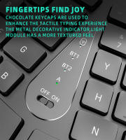 Teclado ergonómico inalámbrico, dispositivo con reposamuñecas, silencioso, modo Dual, recargable, para Win7/8/10 - details 4