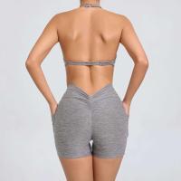 Traje de entrenamiento de gimnasia reforzado deportivo para mujer, ropa deportiva para mujer, traje de yoga rosa, verde y rojo 2024 - details 7