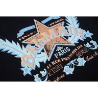 Camiseta Deportiva de Algodón Puro para Hombres Cuello Redondo, Impresión Delantera, Estilo Básico Casual, Artículo de Zapatillas y Ropa Deportiva - details 11