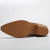 Nuevas botas cortas retro británicas delgadas con boca en V y tacón grueso de gamuza para mujer corta - details 8