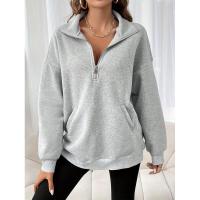 Top suelto para mujer, sudaderas, suéter liso, ropa informal de estilo coreano japonés - details 1
