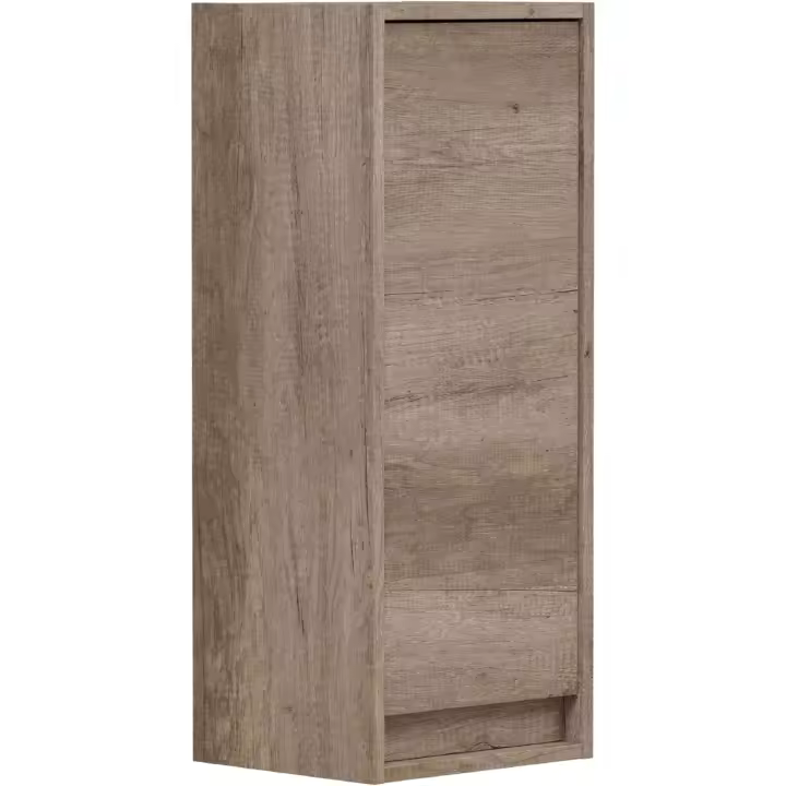 Habitdesign Columna de Baño Suspendida 1 Puerta, Mueble Lavabo, Modelo Dakota, Acabado en Color Nordik, Medidas: 30 cm (Largo) x 74 cm (Alto) x 25,5 cm (Fondo) - 1