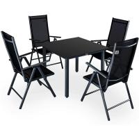 2X Sillas de Jardín Plegables Antracita Asiento Ligero Aluminio Silla Reclinable 8 Posiciones hasta 120Kg - details 26