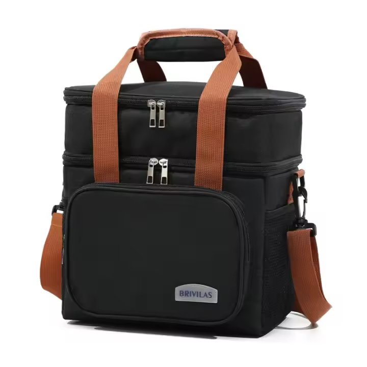 Bolsa de Almuerzo Cruzada de Doble Capa de Gran Capacidad Aislamiento Térmico Impermeable - 1