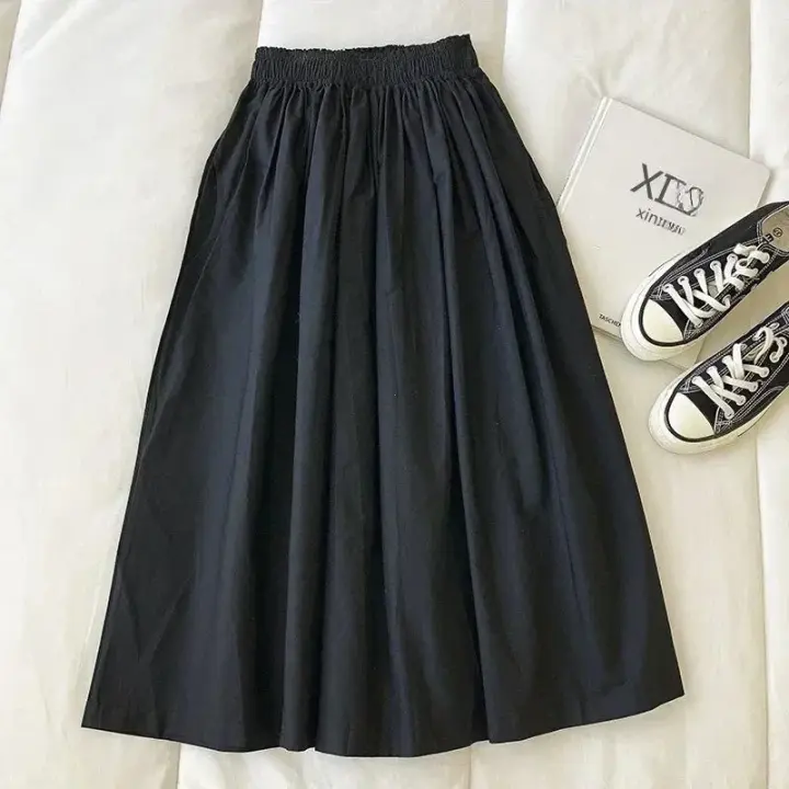 Falda Miidi Blanca Elegante de Cintura Alta Estilo Encajado Vintage para Mujer - 1