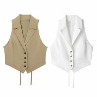 BUNO-Conjunto veraniego de falda sin mangas para mujer, Top veraniego versátil con abertura en la espalda, estilo europeo y americano, 2025 - details 1