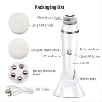 Cepillo de limpieza Facial eléctrico 4 en 1, dispositivo de limpieza Facial recargable giratorio sónico resistente al agua, limpiador de poros, herramienta de cuidado de la piel - details 15