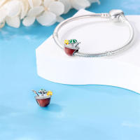 Encanto de Pulsera Fit 3mm 925 Original Plata de Ley S925 con Zirconia Azul Pavé Joyería DIY para Mujeres Material Principal de Metal Estilo de Encanto - details 10