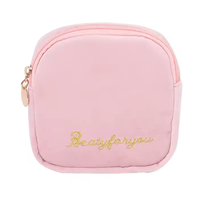 Bolsa de Viaje Portátil Almohadilla Higiénica para Niñas Bolsa de Maquillaje con Lápiz de Labios - 1