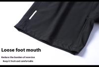 Pantalones Cortos de Secado Rápido de Sensación de Hielo para Hombres Ajuste Recto, Longitud Media, Material de Poliéster, Transpirable, Absorbente de Sudor para Verano, Báscula, Playa - details 6