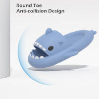 Zapatillas de tiburón con plataforma de 3cm para hombre y mujer, chanclas suaves de EVA, zapatos de dibujos animados, sandalias de playa para verano - details 4