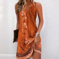 Vestido de verano con cuello en V para mujer, vestidos estampados informales - details 2