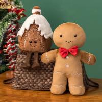 INS Christmas Ginger Bread Plush Pillow Festival Holiday Stuffed Chocolate Cookie Cabin House Decor Cushion Kids Birthday Gift - details 4
