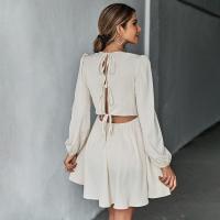 Vestido Largo de Manga Larga para Mujer con Cintura Estética Primavera Otoño 2025 - details 5